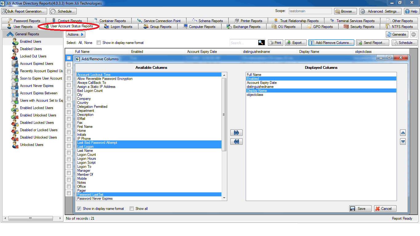 Active Directory last Logon Time Stamp